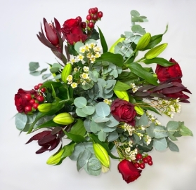 Festive Hand Tied Florist Choice