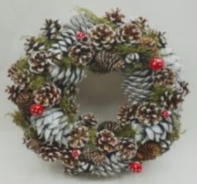 Traditional Toadstool Artificial Wreath